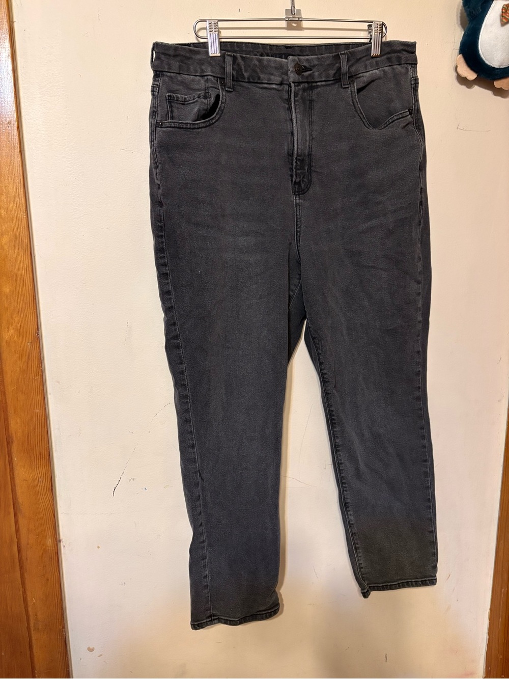 American Eagle Outfitters Washed Black High-Rise Jeans